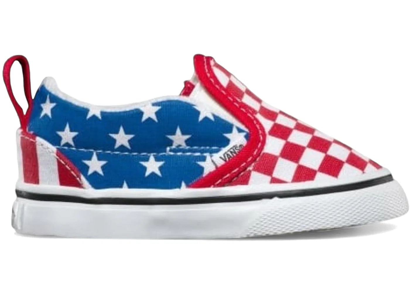 Детские кеды без шнурков Vans Classic Slip-On V Vans, Red/White/Blue
