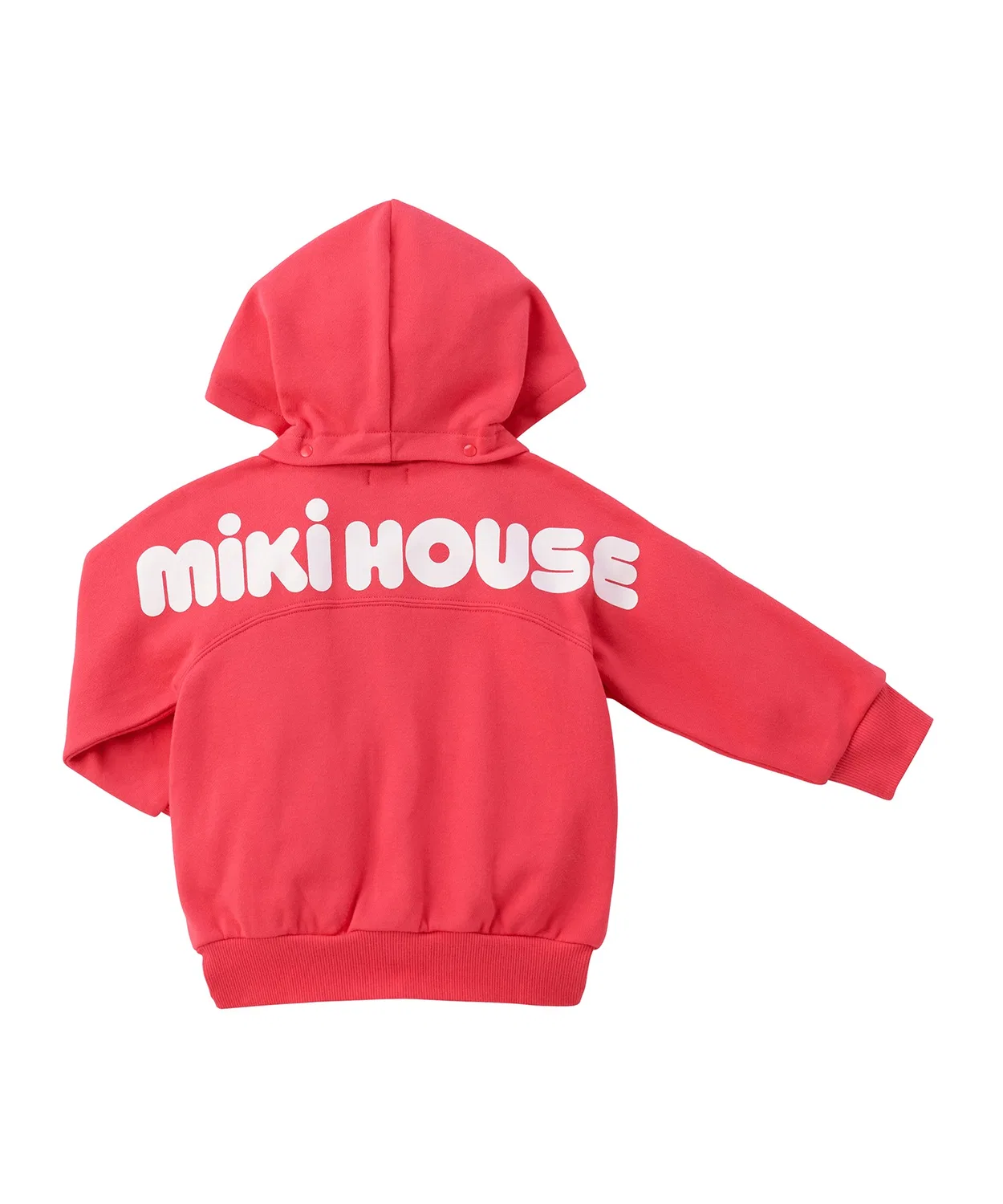 Детский худи с принтом на спине MIKI HOUSE, Coral Pink