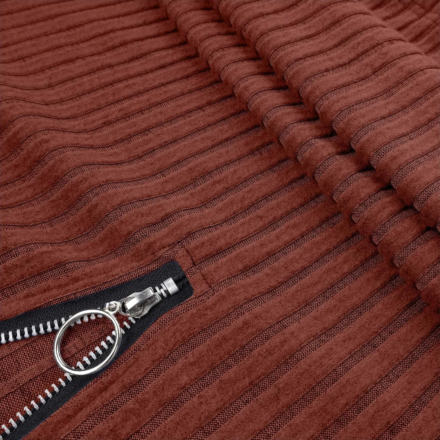 Женское платье-свитер с длинным рукавом Ribbed Knit Shift, Orange — фото 4