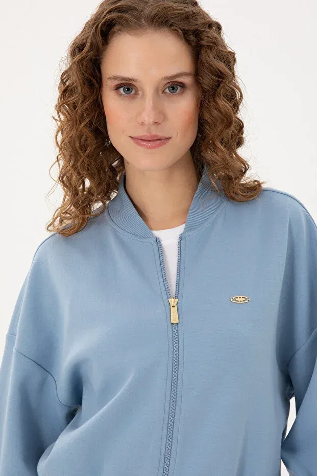Женские свитшот с длинным рукавом U.S. Polo Assn., Light Blue — фото 2
