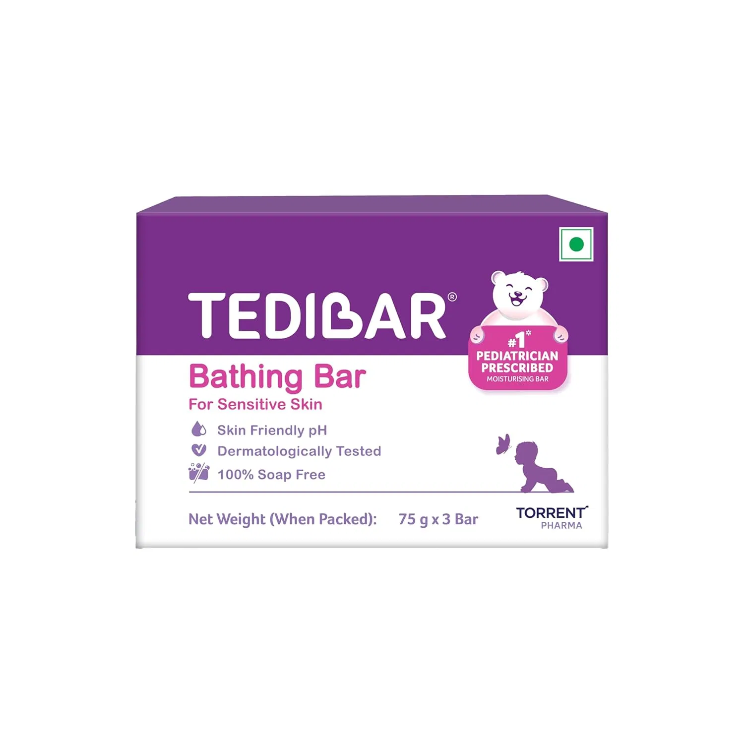Детский брусок для ванны TEDIBAR, 75г x 3 шт, розовый