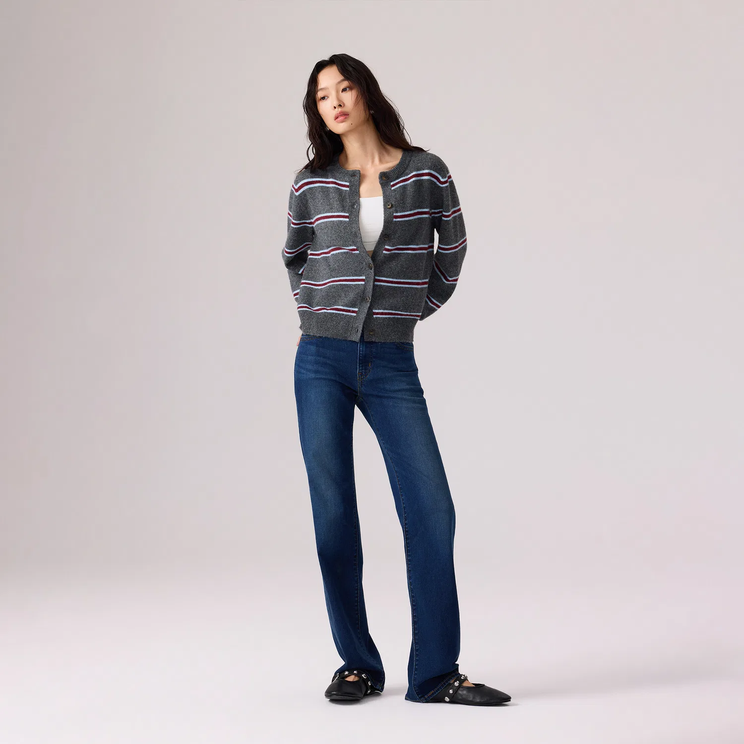 Женские джинсы прямого кроя Medium Blue Levis, Medium Blue — фото 4