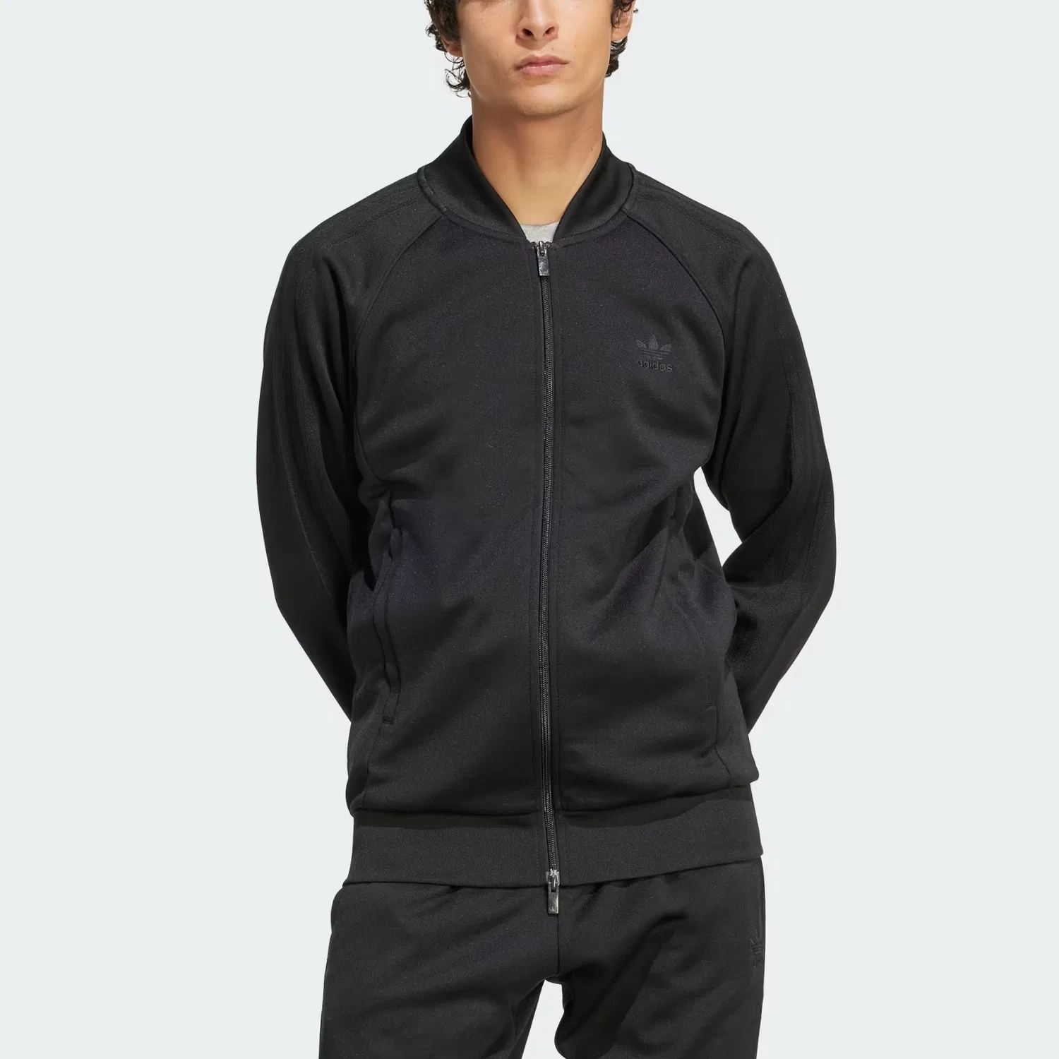 Мужская куртка-бомбер Adidas Originals, Black/Black — фото 3