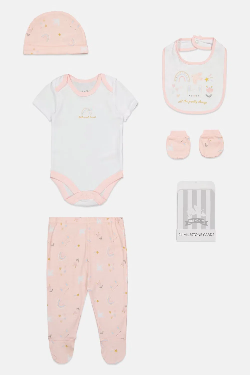 Комплект детской одежды с принтом из 6 предметов Rock-A-Bye Baby Boutique, разноцветный — фото 2