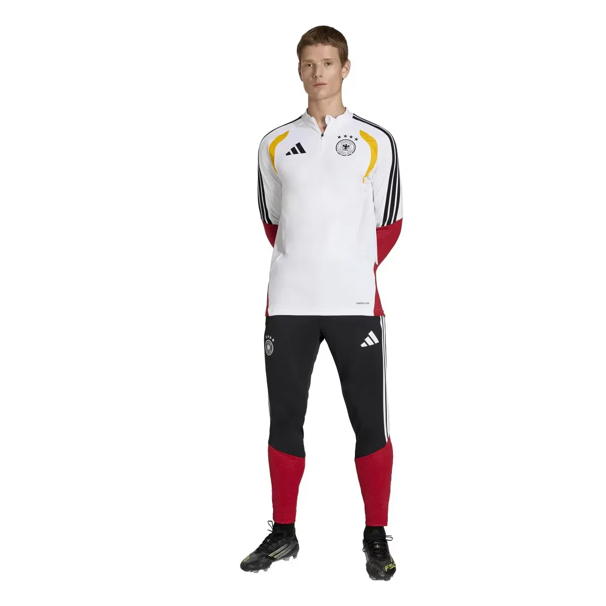 Мужская футболка с длинным рукавом Alemania Mundial 2026 Tiro Entreno adidas, Blanco — фото 4