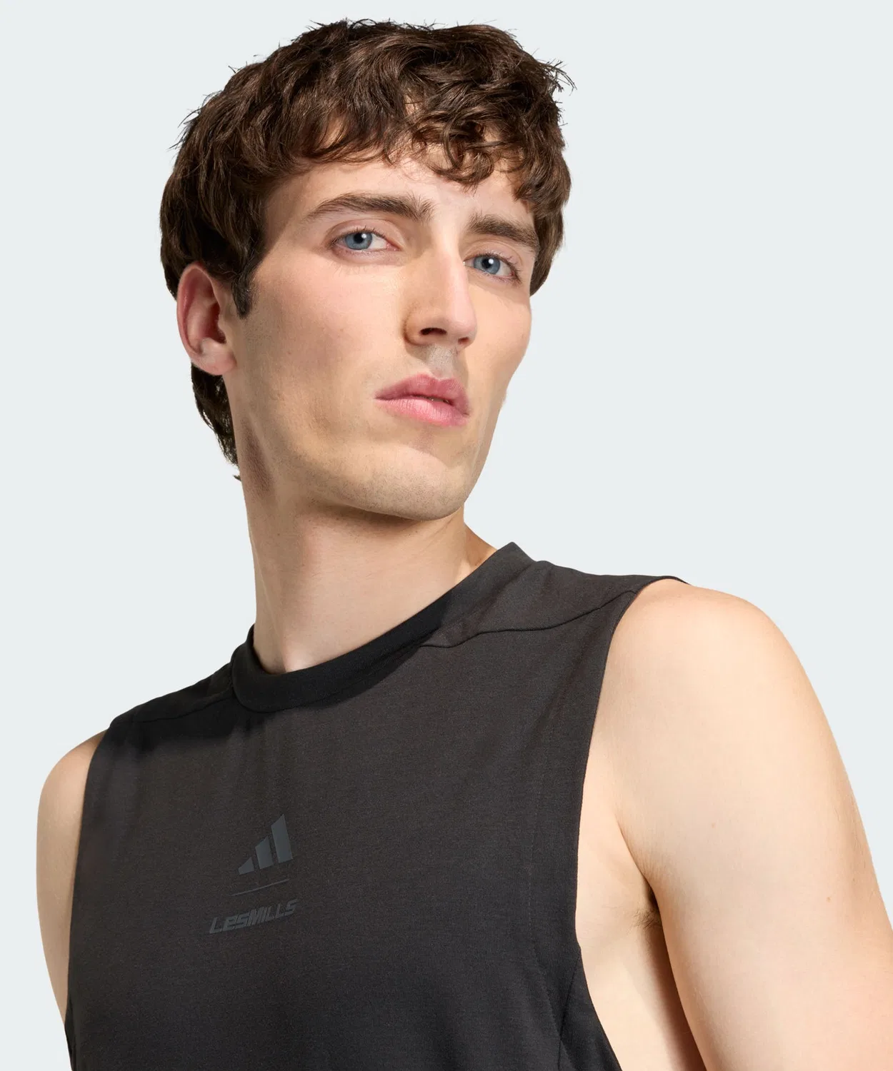 Мужская майка без рукавов с принтом Les Mills Adidas, Black — фото 4
