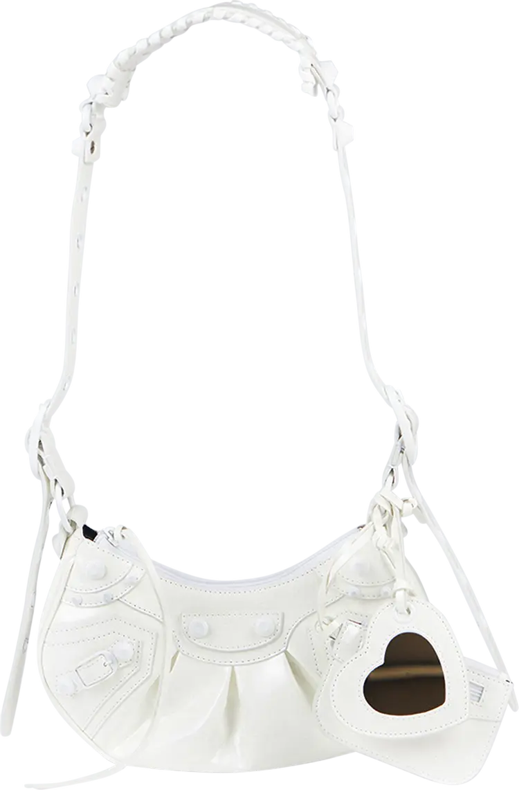 

Сумка Balenciaga Le Cagole XS Shoulder Bag Optic White, белый