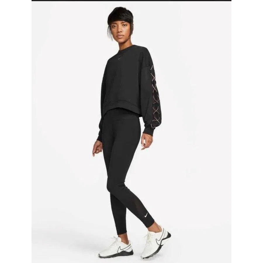 Женские леггинсы 7/8 с высокой посадкой One Dri-FIT Nike, Черный — фото 2
