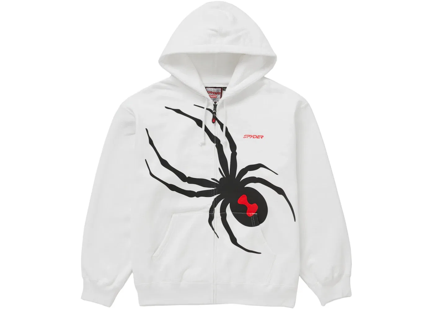 Мужское худи на молнии Alpine Inspired Supreme Spyder, White