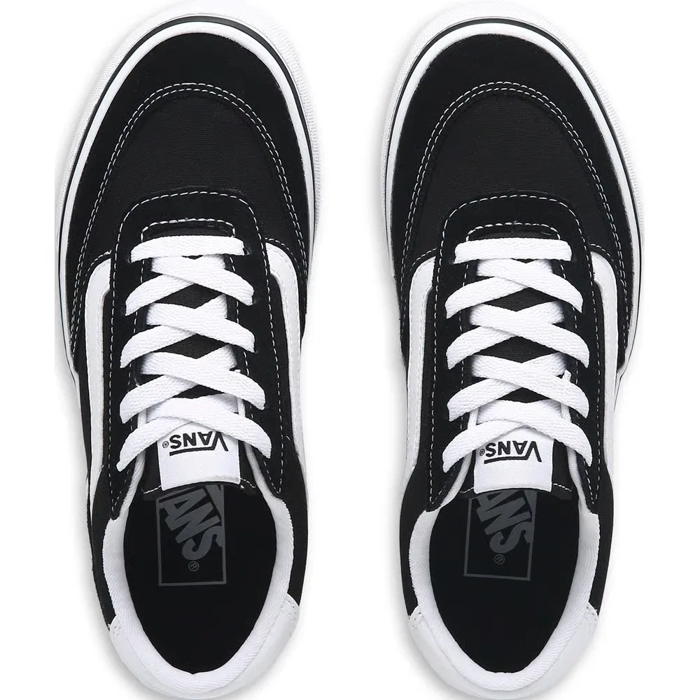Детские низкие кроссовки Brooklyn Vans, Black/White — фото 4