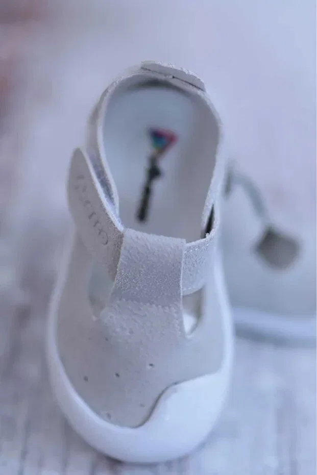 Детские туфли для мальчиков и девочек с ортопедической подошвой Macco Shoes, Gray — фото 3
