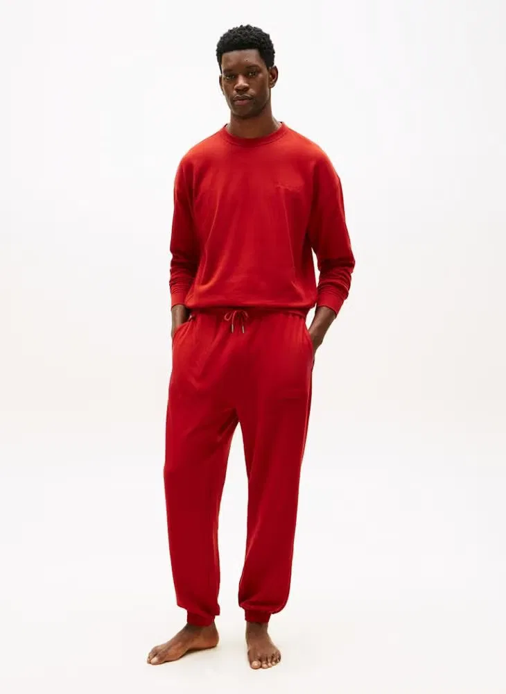Джоггеры с кулиской Essential Tommy Hilfiger, темно-красный — фото 4