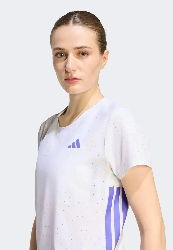Футболка Adizero - спортивная футболка Adidas Performance, белый/фиолетовый — фото 3
