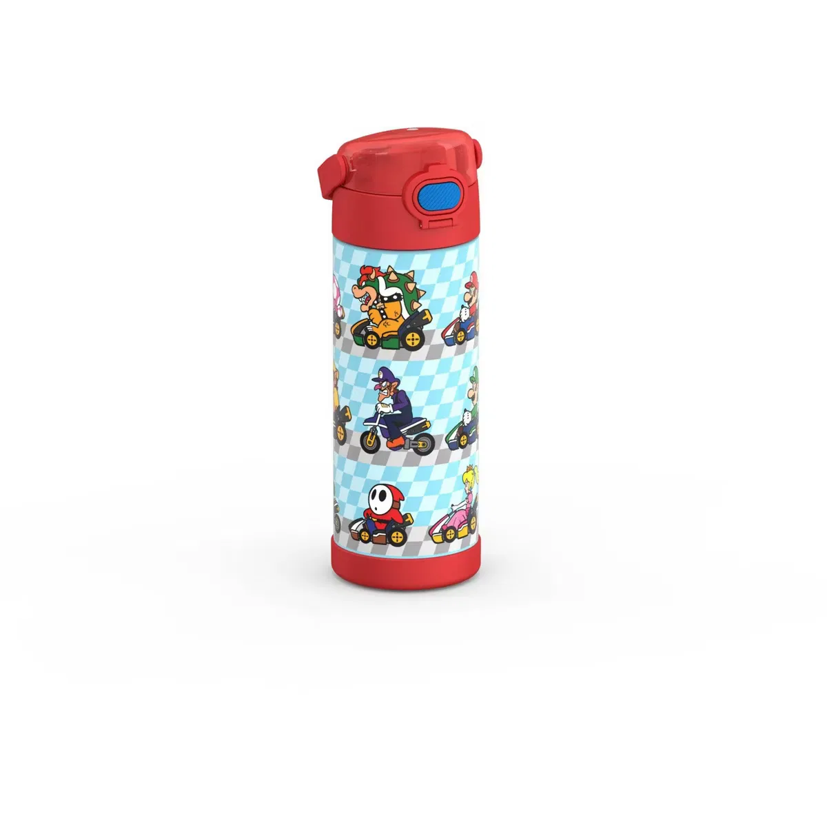 Детская бутылка для воды 470 мл из нержавеющей стали с ручкой Mario Kart Thermos, Red Mario Kart — фото 4