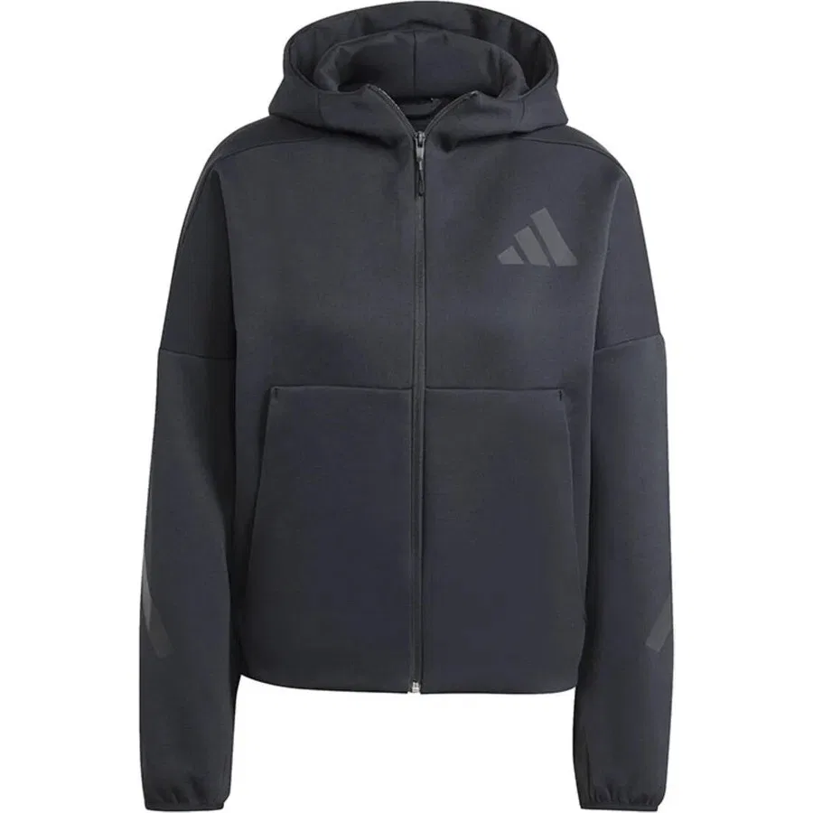 Женский худи с капюшоном на молнии Z.N.E. Full-Zip Hoodie adidas, Черный