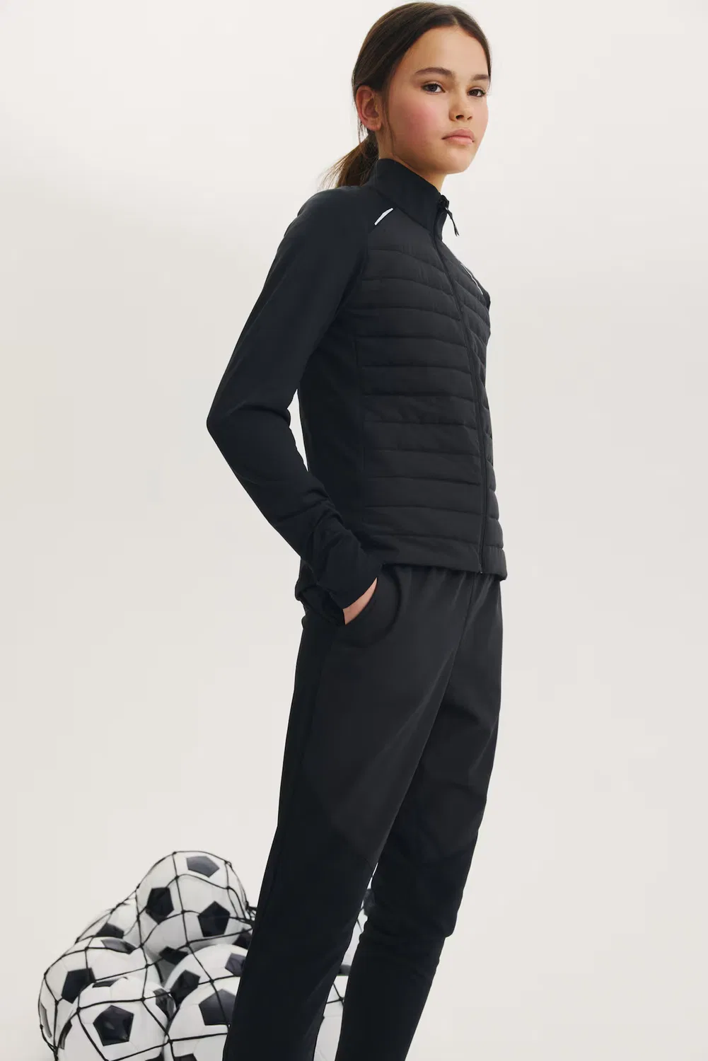 Теплые футбольные штаны с термоизоляцией H&M, Schwarz — фото 3