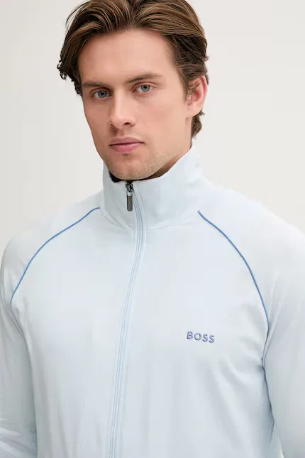 Толстовка на молнии хлопок Mix&Match Jacket Z BOSS, синий — фото 4