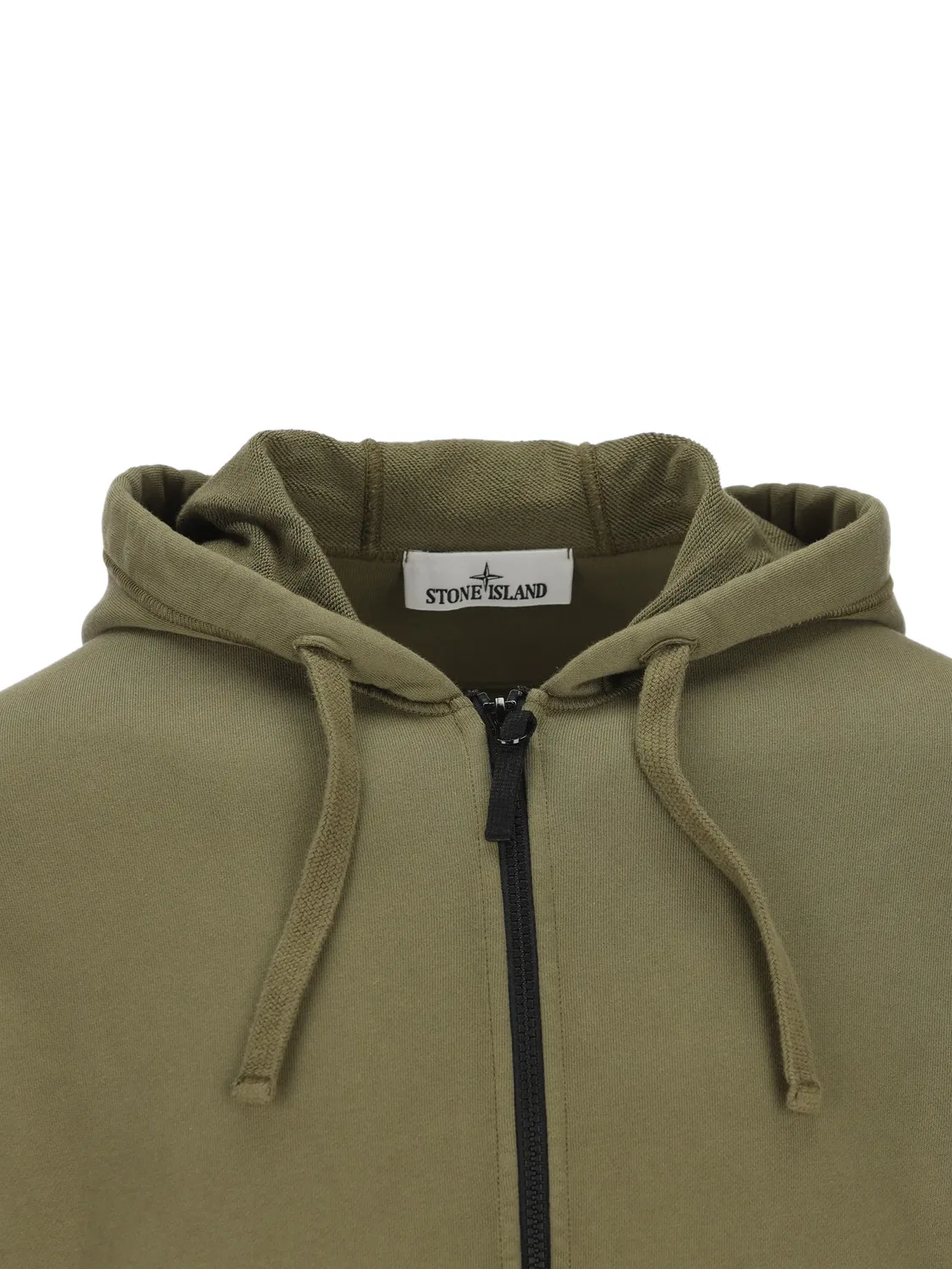 Stone Island Худи на молнии, зеленый — фото 2