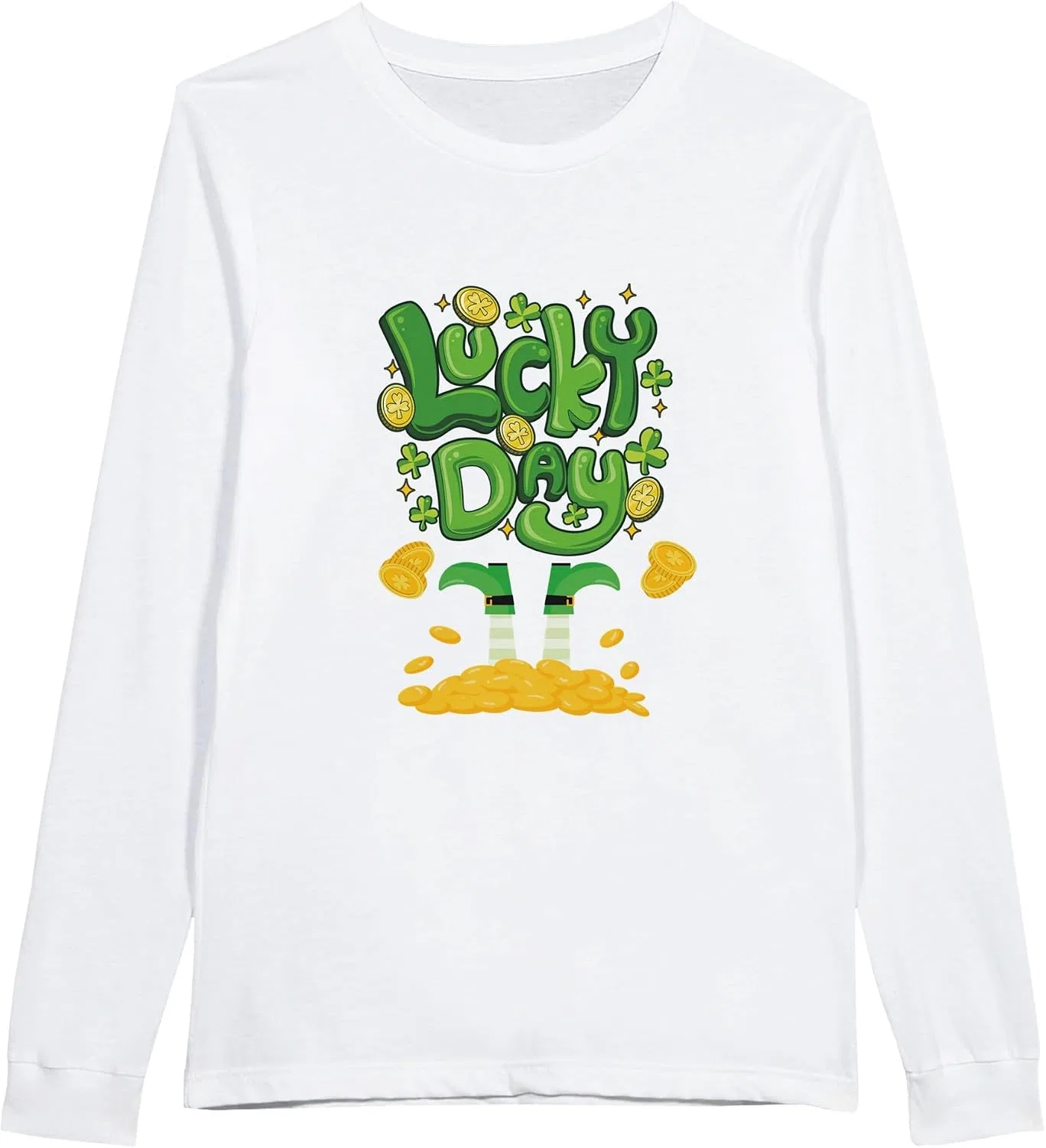Футболка длинный рукав хлопковая Regular Fit, White