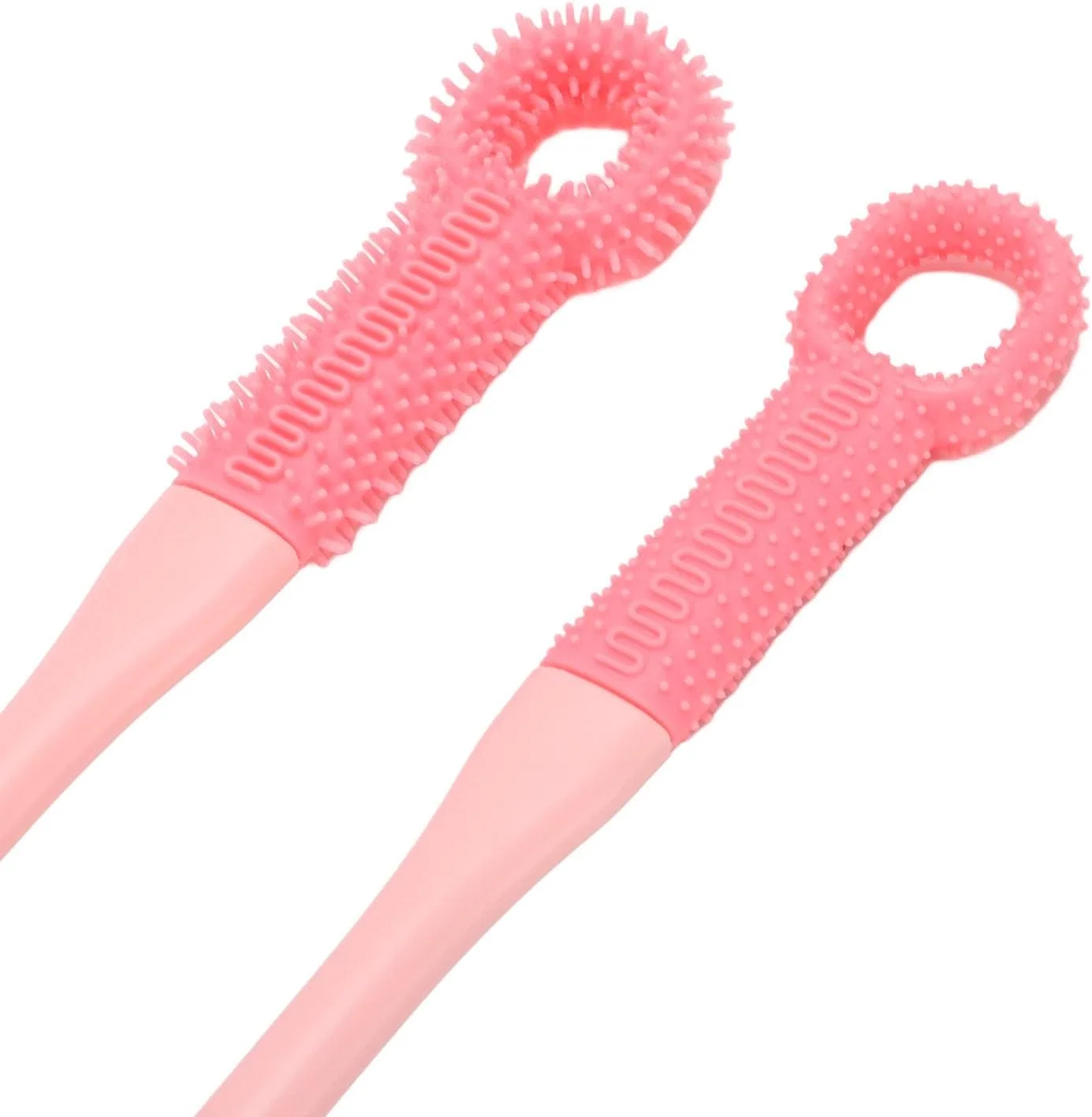 Щетка для скрабирования ног с длинной ручкой, Pongnas, 2 шт, Pink — фото 4