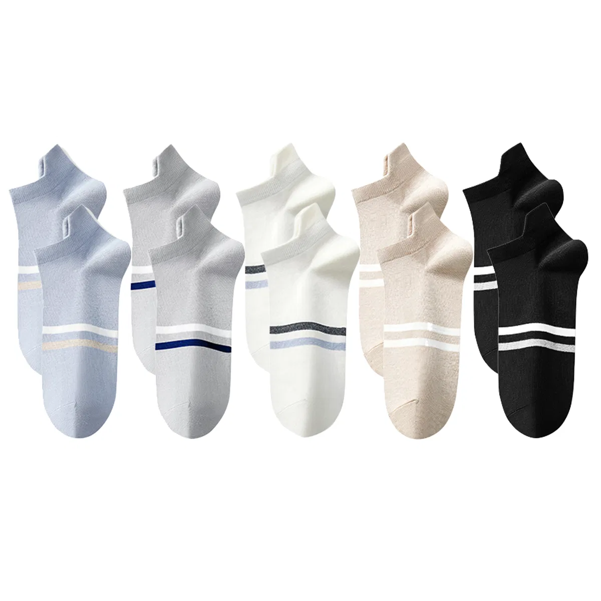 Детские носки Lanza, 5 пар: Black + Light Gray + Beige + White + Light Blue