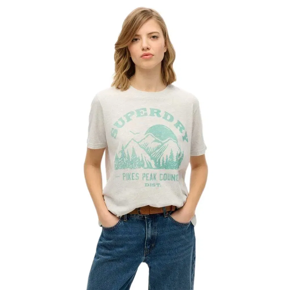 Футболка с коротким рукавом Lo-Fi Outdoor Superdry, бежевый