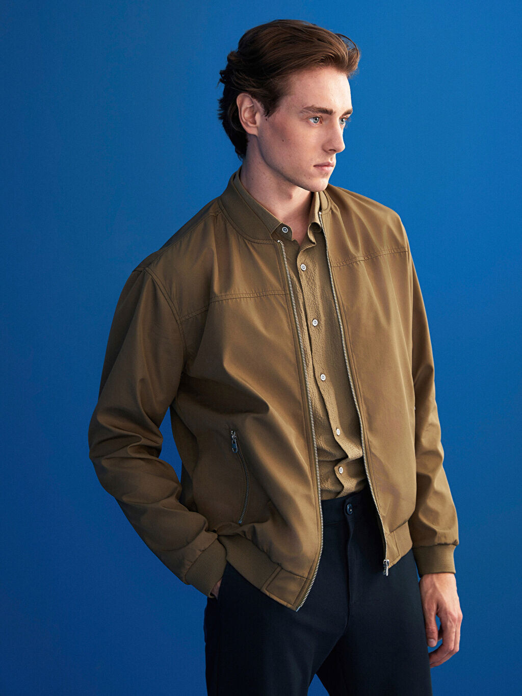 

Мужская рубашка Slim Fit с длинным рукавом LCW Vision