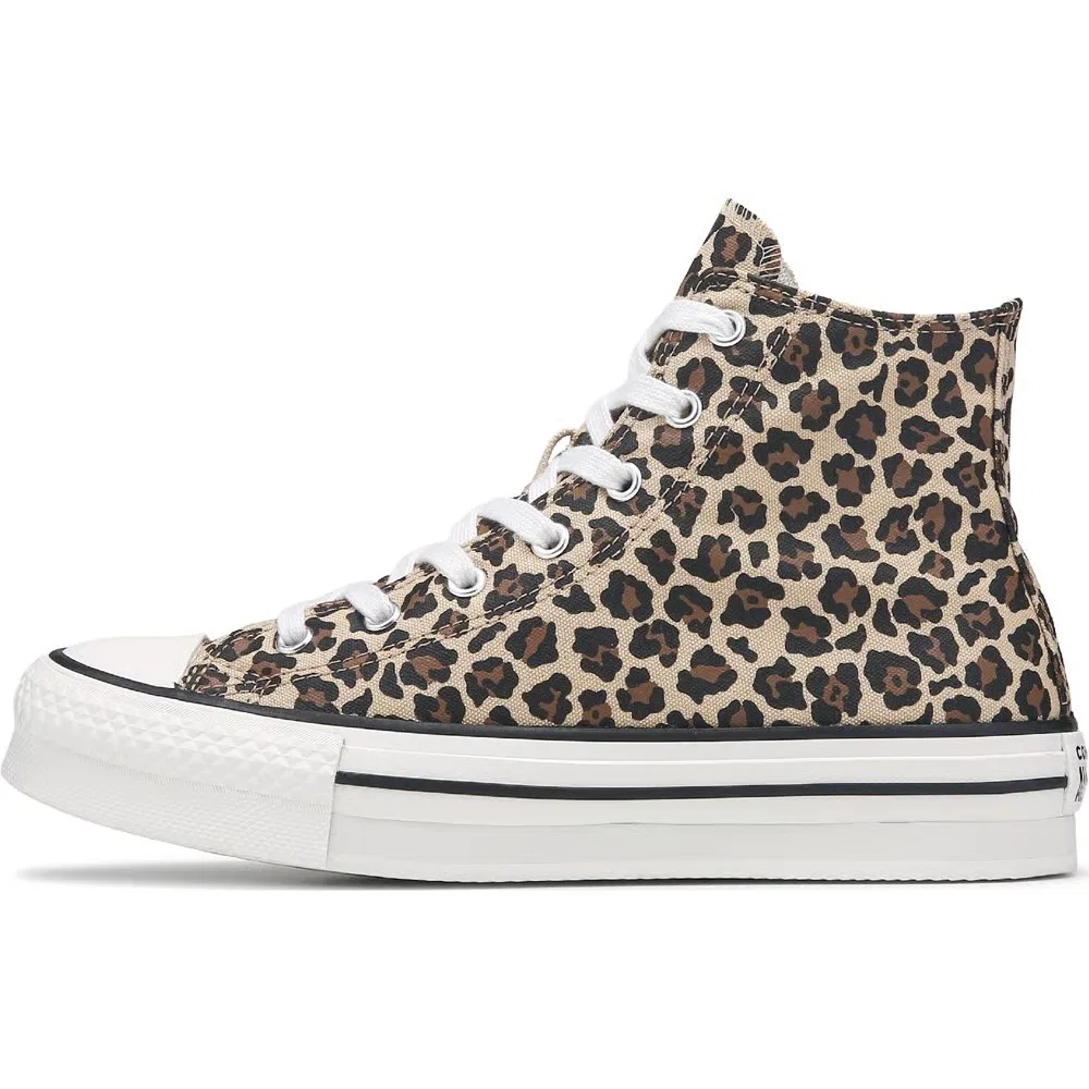 Детские высокие кеды Chuck Taylor All Star Lift Converse, Leopard Print — фото 3