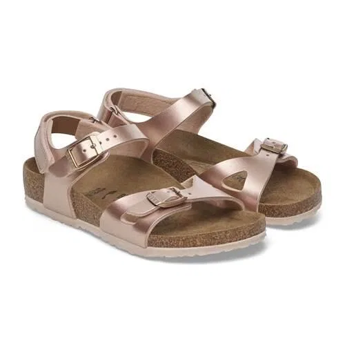 Детские сандалии с металлическим блеском Rio Birkenstock, Gold — фото 3