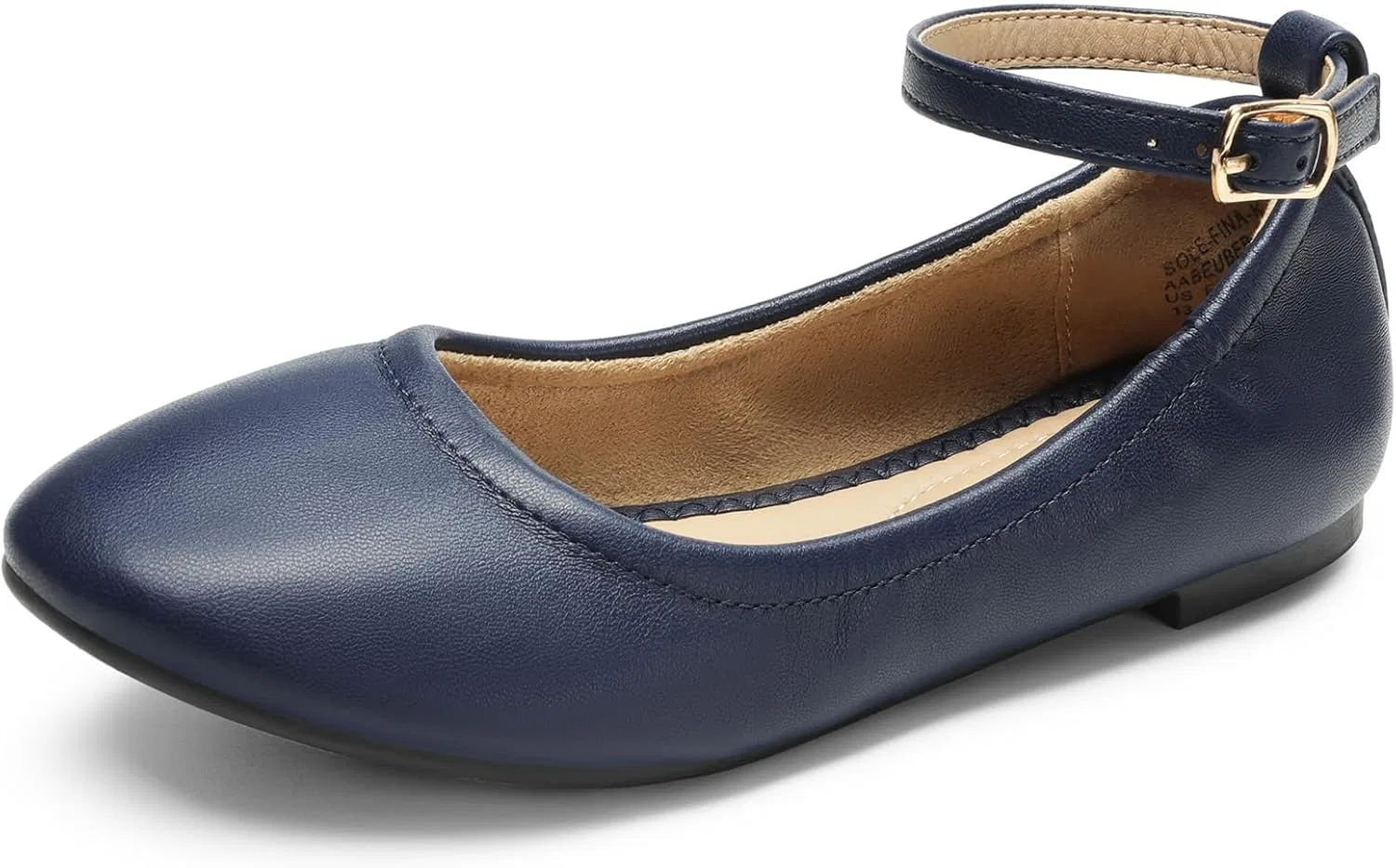 Детские балетки для девочек с ремешком на щиколотке DREAM PAIRS, Navy