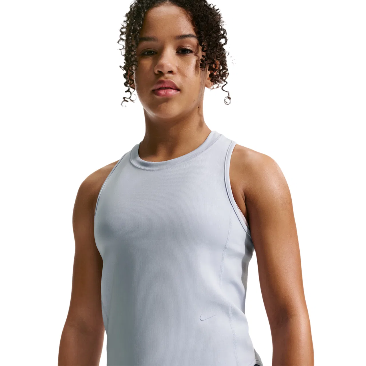 Топ для девочек DriFit Ribbed Tank Nike, цвет Ghost