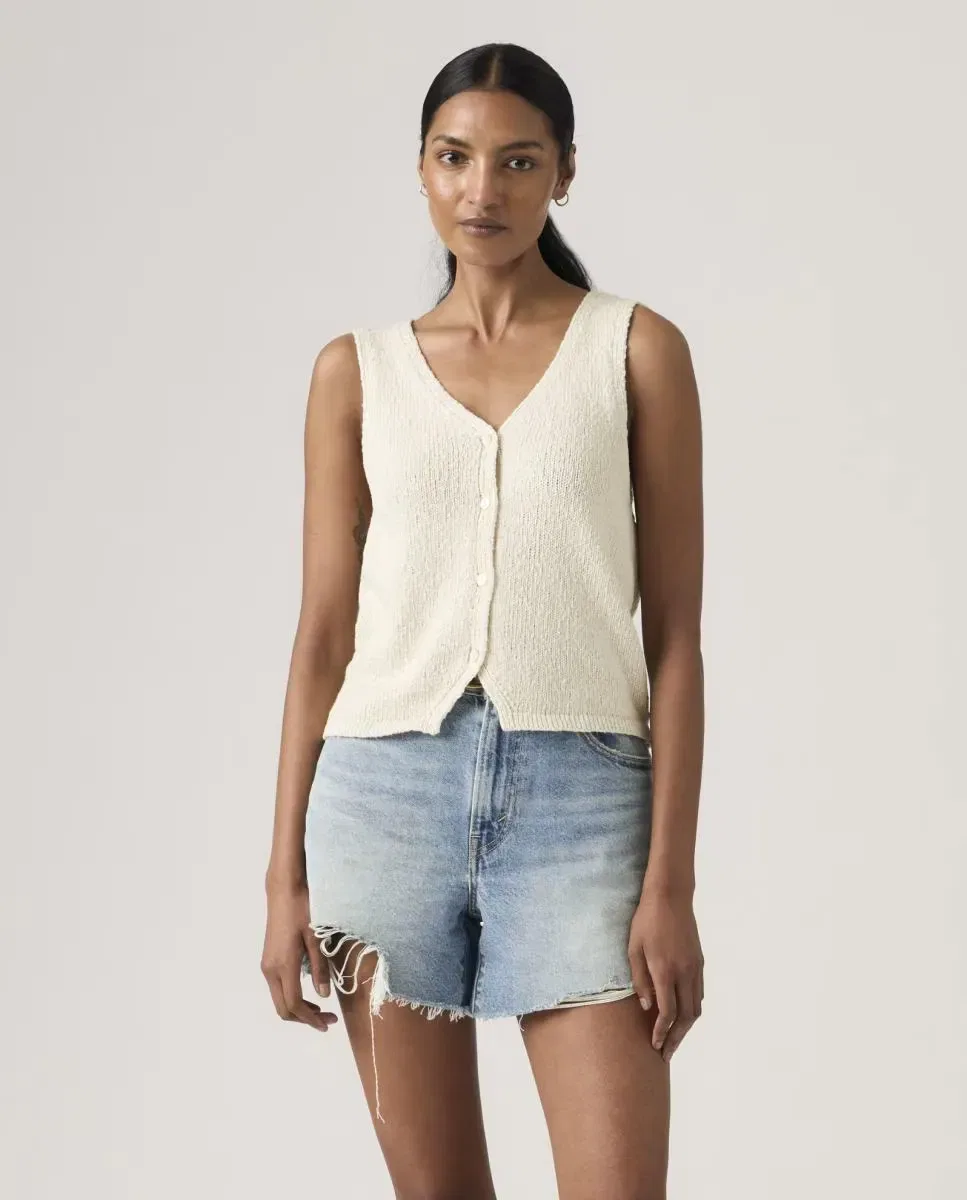 Женский жилет с круглым вырезом Levi's, Crema