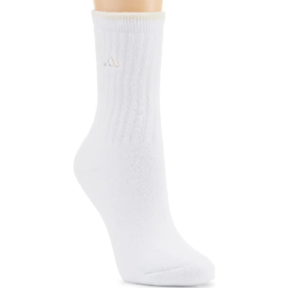 Женские носки средней высоты комплект из 3 пар с мягкой подкладкой Adidas, Warm Beige/Wonder White — фото 2
