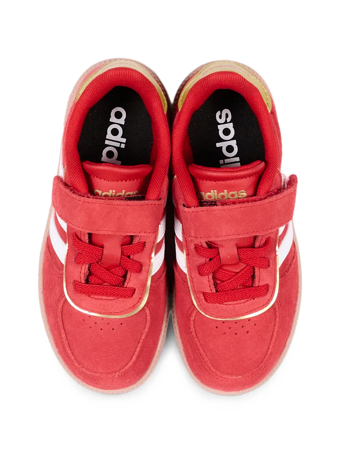 Кроссовки на липучках Adidas Kids, красный — фото 4