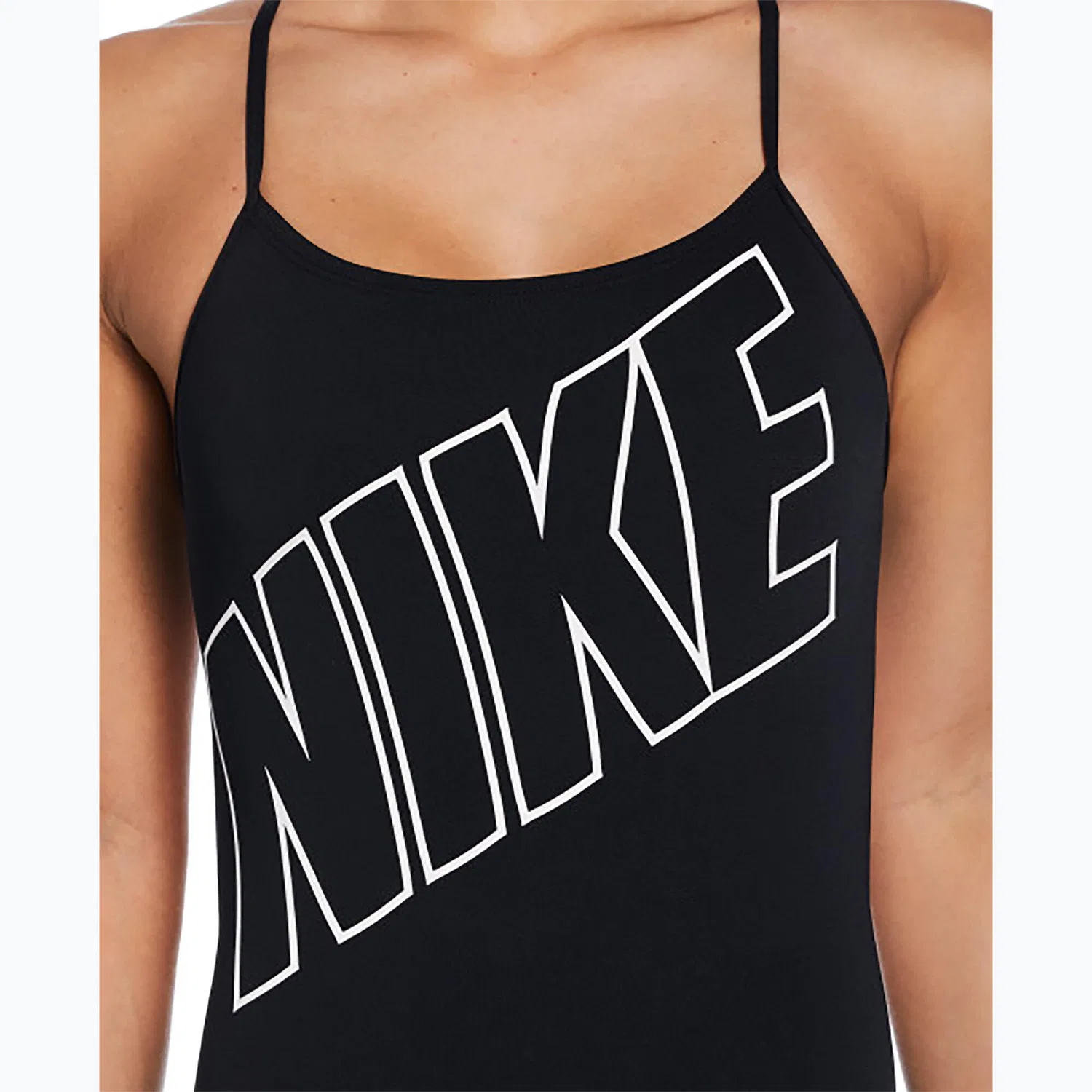 Женский хлопковый купальник Nike, Черный — фото 4