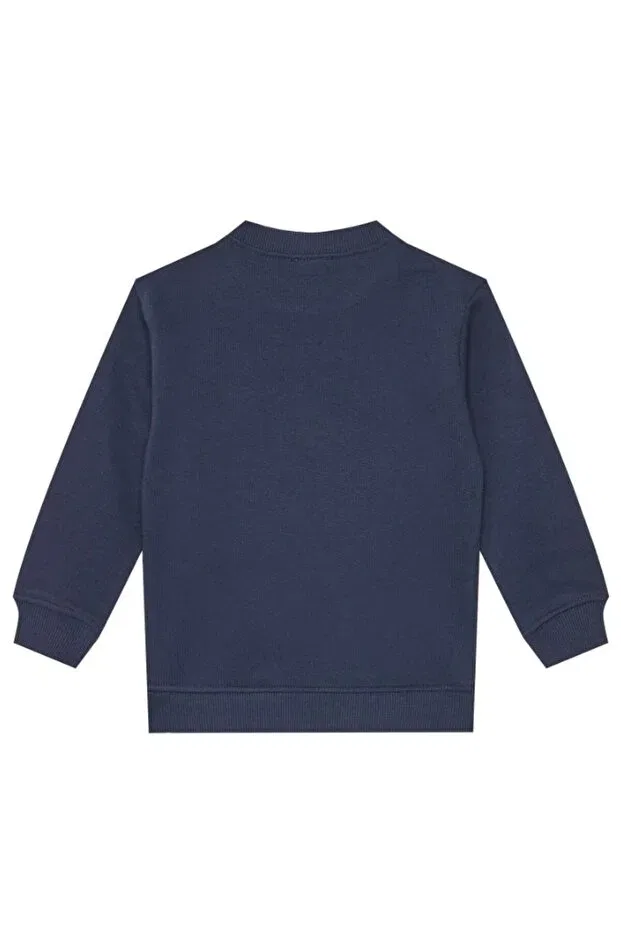 Детские свитшот для мальчиков с принтом United Colors Of Benetton, Navy Blue — фото 2
