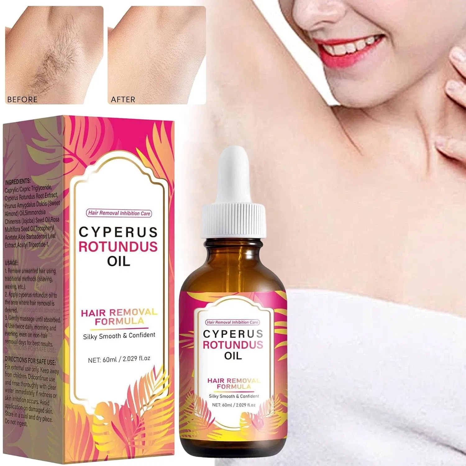 Масло для удаления волос Cyperus Rotundus Oil, 60 мл Generic — фото 2
