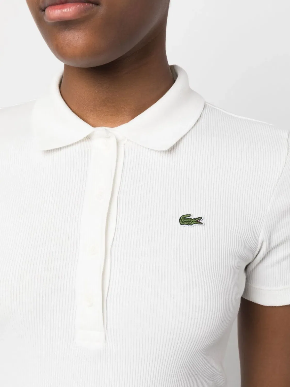 Поло с логотипом из хлопка Lacoste, белый — фото 3