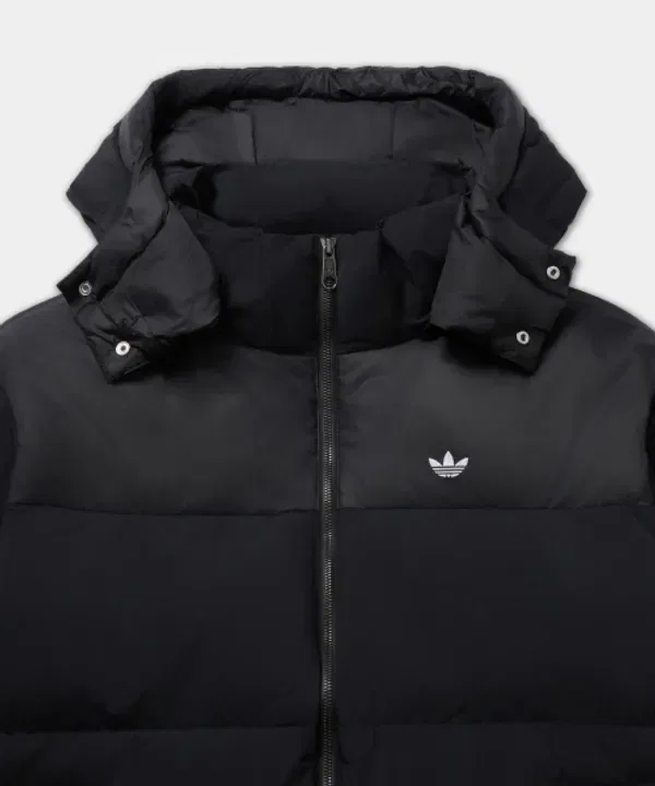 Куртка-пуховик короткая, утепленная, Adidas, черный — фото 4