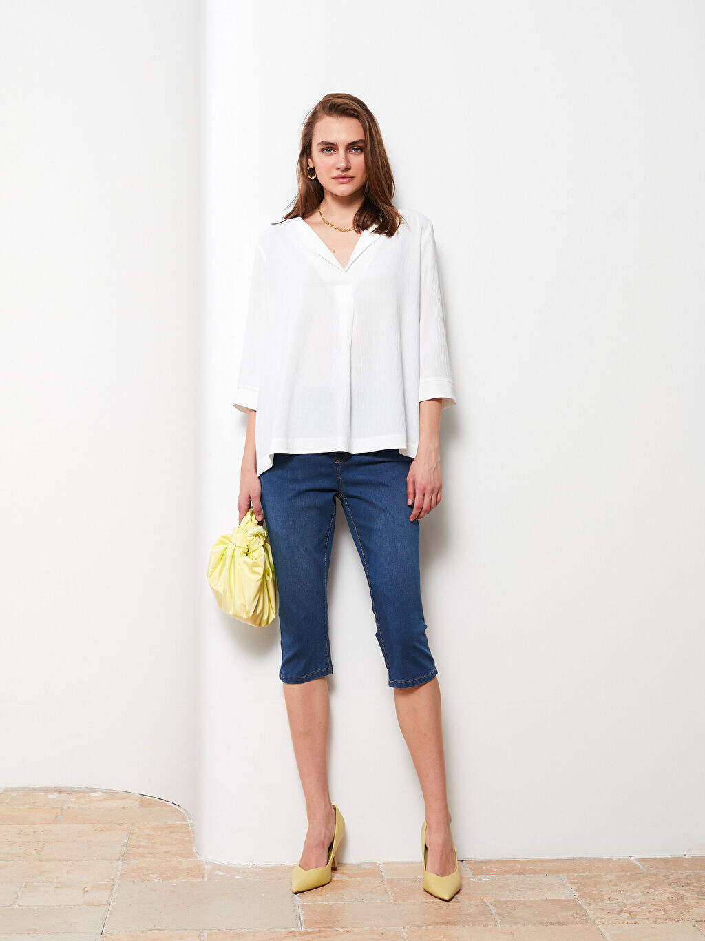 

Slim Fit Straight Women Rodeo Jean Capri LC Waikiki Basic