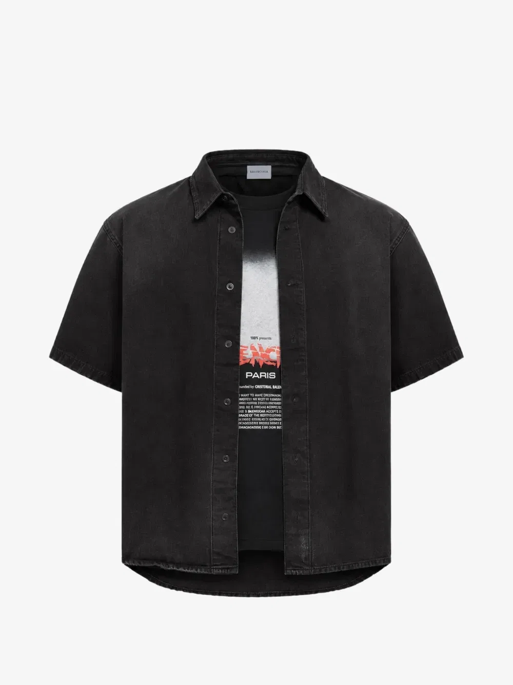 Гибридная рубашка The Door BALENCIAGA, черный
