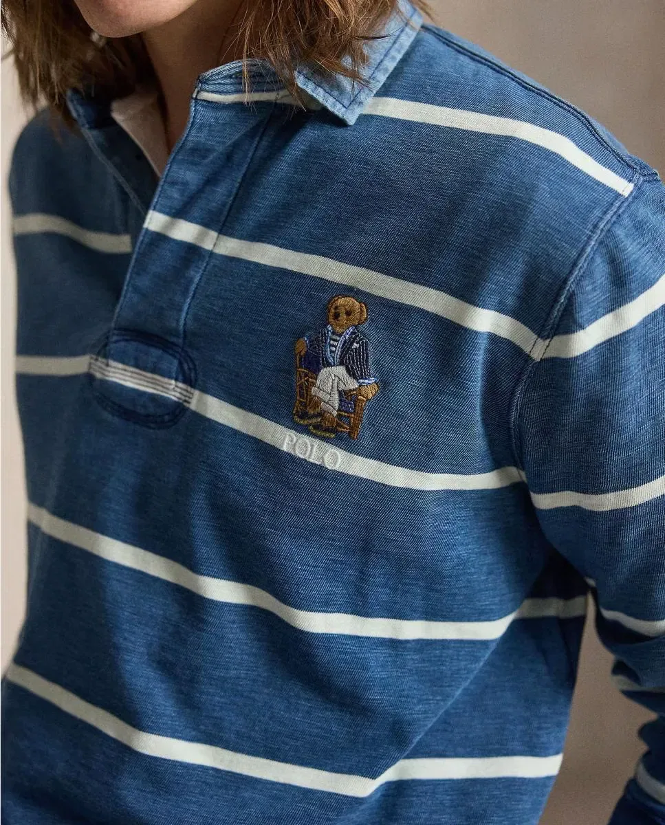 Мужской поло с длинным рукавом Polo Bear Polo Ralph Lauren, Azul Índigo — фото 3