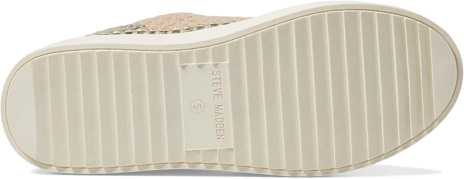 Детские кроссовки для девочек Charly Steve Madden, Gold Woven — фото 4