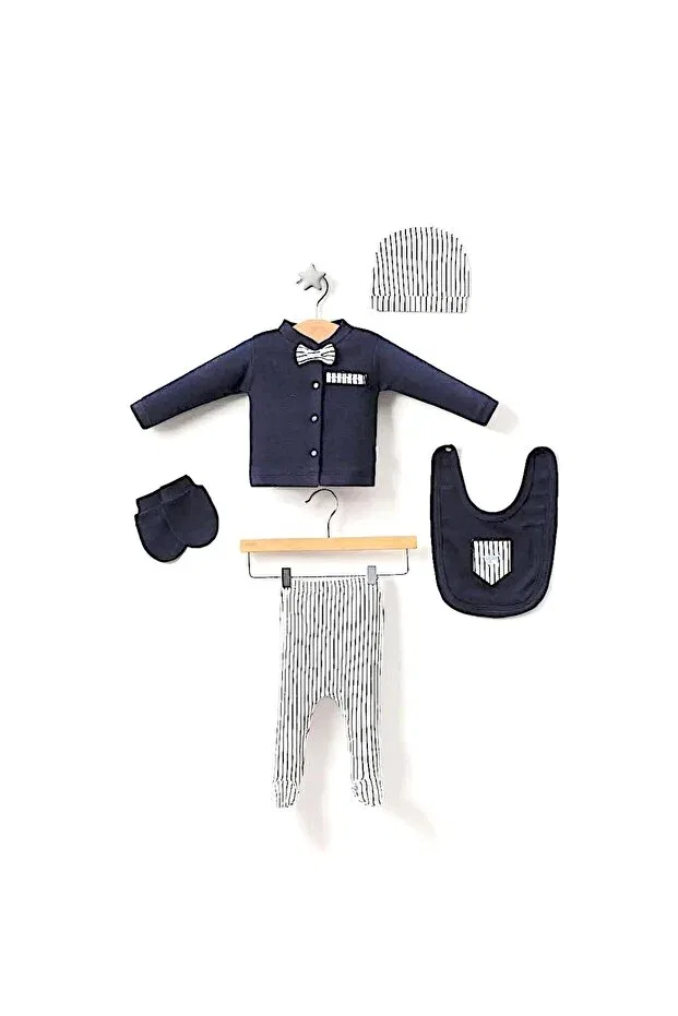 Детский комплект для новорожденных 100% хлопок Milays Life Home Collection, Navy Blue