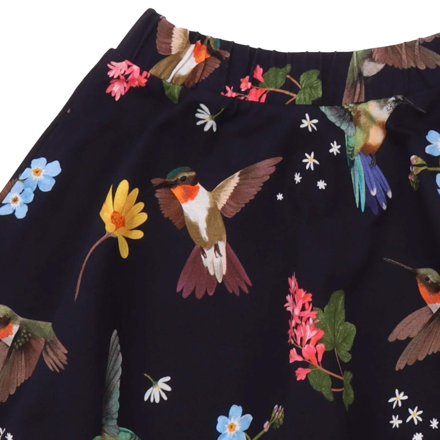 Юбка с принтом колибри и цветами Rock Hummingbirds Around Flowers Walkiddy, разноцветный — фото 3