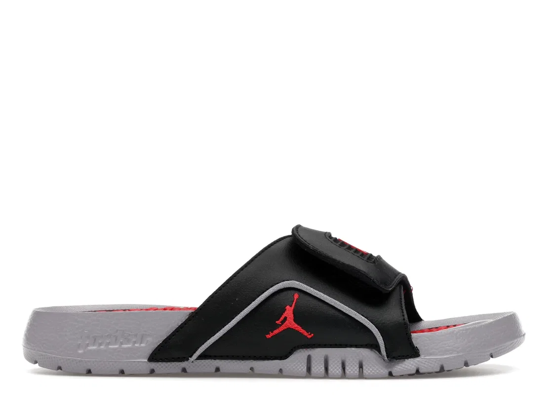 Детские шлепанцы Jordan Hydro 4 Retro Jordan, Black/Cement Grey/Fire Red