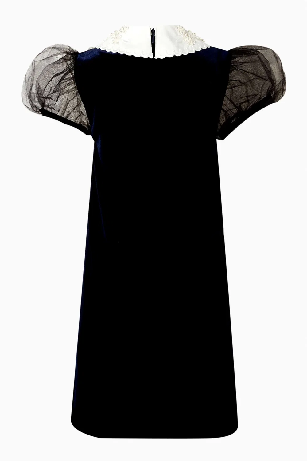 Платье с цветочной отделкой из бархата и тюля Self Portrait — фото 2
