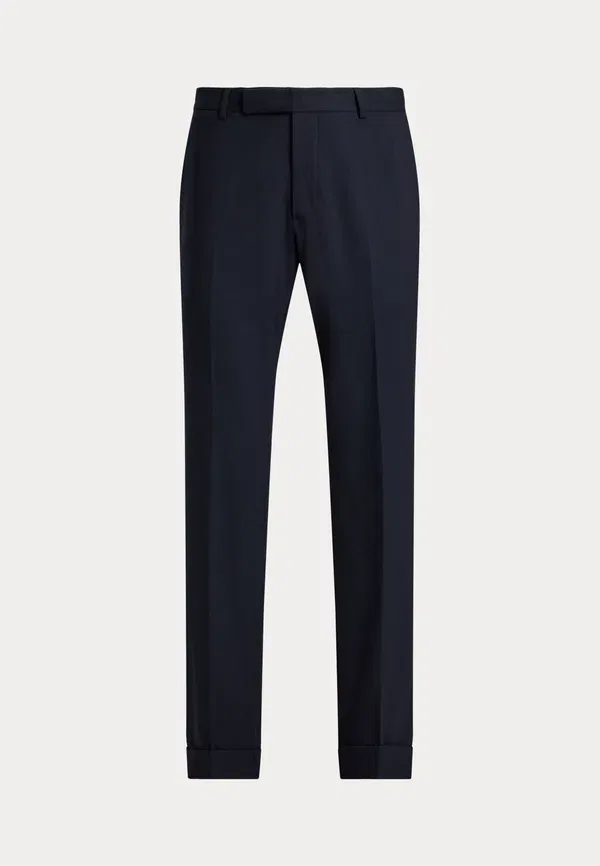 Брюки из шерстяной смеси, марлевые, Wool-blend suit trouser, Polo Ralph Lauren, темно-синий — фото 4