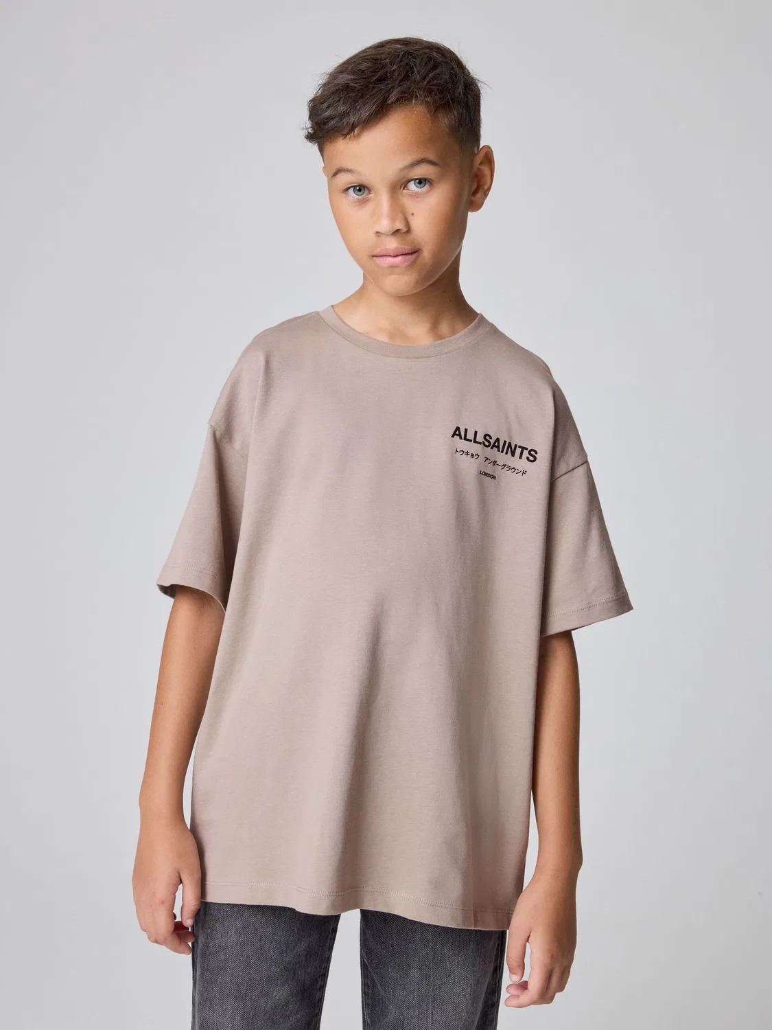 Футболка Oversized Underground с принтом smALLSAINTS, Light Brown