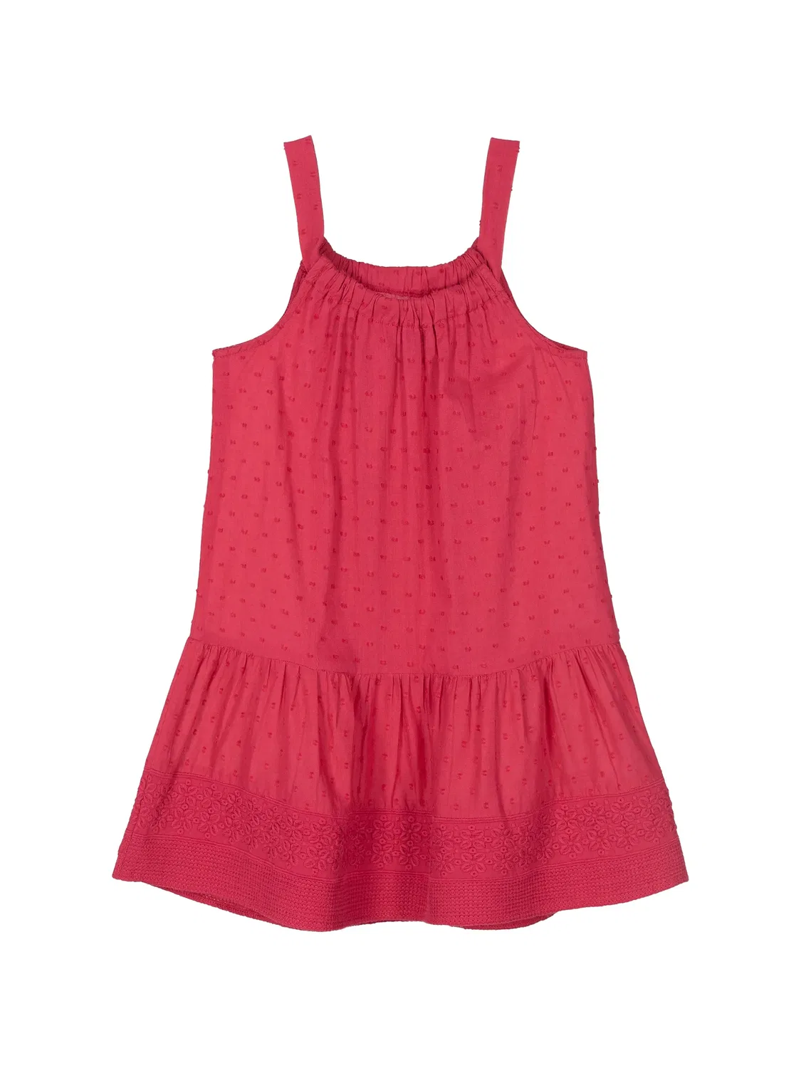 Платье Hibiscus с кисточками и вышивкой Max Mara Kids, розовый — фото 2